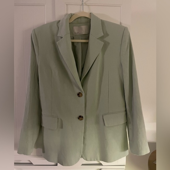 Oak and Fort Light Green Blazer - Picture 2 of 5